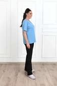 Kadın V Yaka Basic Büyük Beden T-Shirt 1297-22 - 3