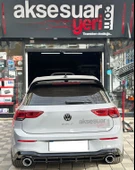 Volkswagen Golf 8 GTI Difüzör - Parlak Siyah Krom Uçlu - 1