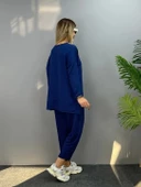 Kadın Iki Iplik Viskon Pamuk Kumaş Arma Detaylı Ikili Takım thumbnail 2