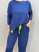 Kadın Iki Iplik Viskon Pamuk Kumaş Arma Detaylı Ikili Takım thumbnail 3