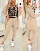 Kadın Uzun Kollu Krep üçlü Takım thumbnail 1