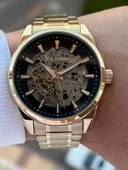 Ferro 2 Yıl Garantili Otomatik Mekanizma 3 Atm Su Geçirmez Çelik Kordon Erkek Kol Saati EFB.40106.B2 thumbnail 4