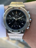 Ferro Çelik Kordon İç Fonksiyonları Aktif Chronograph 30 Mt Su Geçirmez Erkek Kol Saati EFM.43002.A2 thumbnail 4