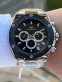 Ferro Çelik Kordon İç Fonksiyonları Aktif Chronograph 30 Mt Su Geçirmez Erkek Kol Saati EFM.31397.J2 thumbnail 2