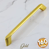 Gökçe Altın Metal Kulp 160 mm -16 cm Mobilya Çekmece Mutfak Dolabı Dolap Kulpları Kulbu Kulpu Gold - 1