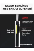 Kalem Şeklinde Şarj Edilebilir EL Feneri Güçlü Mıknatıslı Hem Ortam Aydınlatma Hem Fener Kamp Lamba - 2