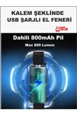 Kalem Şeklinde Şarj Edilebilir EL Feneri Güçlü Mıknatıslı Hem Ortam Aydınlatma Hem Fener Kamp Lamba - 3