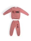 Strong Motif Kız Çocuk Eşofman MNK0625 - 7