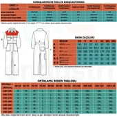 Şensel, Reflektörlü İş Tulumu,Siyah-Kırmızı-55E2267- İş Kıyafeti - 4