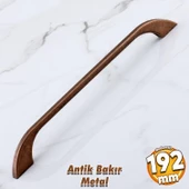 Meriç 192 mm - 192.2 cm Eskitme Antik Bakır Metal Mobilya Mutfak Dolabı Dolap Kulpu Kulbu Kulpları - 1