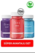 Vita Ceel Hair and Nail Gummies - Skin Gummies Cilt Vitamini -Sleep Gummies 60 Gummies - 1