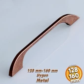 Ezgi 128 mm - 160 mm Eskitme Antik Bakır Metal Mobilya Mutfak Dolabı Dolap Kulpu Kulbu Kulpları thumbnail 1