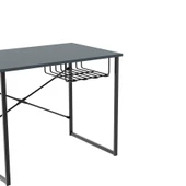 Eportatif Bilgisayar Masası Raflı Çalışma Laptop Masası Füme 1445 - 8