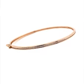 Tek Sıralı Su Yolu Rose Altın Kelepçe 14 Ayar - 1