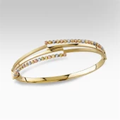 Dorikalı Altın Mat,Parlak Kaburga Kelepçe  14 Ayar - 1