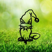 Bahçe Kazığı Demir İmalatı Bahçe Süsü Bahçe Cücesi Kedi - 1