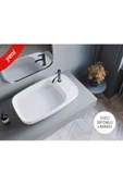 Turkuaz  Nova Tezgahüstü Lavabo 70x42 cm (Gizli Sifonlu) - 1