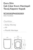 Turkuaz  Duru Slim Çek Çıkar Plastik Menteşeli Yavaş Kapanan Klozet Kapak - 2
