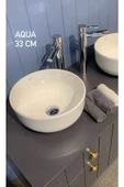 Turkuaz  Aqua Tezgahüstü Lavabo Ø33 cm - 2