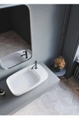 Turkuaz  Nova Tezgahüstü Lavabo 70x42 cm (Gizli Sifonlu) - 2