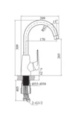 Turkuaz  Nil Ergonomik Lavabo Bataryası - 2