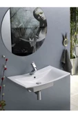 Turkuaz  Bella Tezgahüstü Lavabo 70x45 cm (Duvara Sıfır Lavabo) - 2