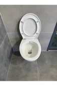 Turkuaz  Lila Kanallı Asma Klozet Yavaş Kapanan Kapak - 3