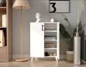 Mirobi 2 Kapılı 4 Raflı Ayakkabılık Çok Amaçlı Dolap Mutfak Dolab - 1