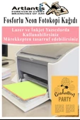 Neon Fosforlu Renkli A4 Fotokopi Kağıdı 100 lü 1 Paket 100 Adet Fosforlu 5 Renk Parlak Canlı Renkler Fotokopi Kağıdı - 3