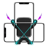 Araç içi Telefon Tutucu Havalandırma (Menfez) Montaj Yatay ve Dikey Konumlandırılabilir Kaymaz 360 Derece Tüm Akıllı Telefonla Uyumlu, Sarsıntı Önleyici 4.5- 6,5 inç - 7