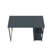 Eportatif Çalışma Masası Telli Raflı Ofis Laptop Bilgisayar Masası Füme 1446 - 8