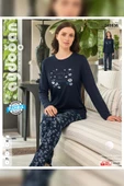 Aydoğan Kadın Ezgi Flexible Living The Dream Lacivert Pijama Takım 0636 - 3