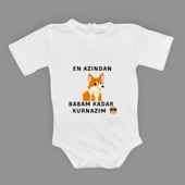 En Azından Babam Kadar Kurnazım Bebek Body Zıbın Çıtçıtlı Badi MNK0628 - 27