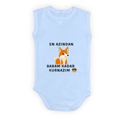 En Azından Babam Kadar Kurnazım Bebek Body Zıbın Çıtçıtlı Badi MNK0628 - 17