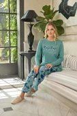 Aydoğan Kadın Ezgi Flexible YOU ARE Enough Mint Pijama Takım 0629 - 1