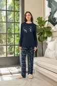 Aydoğan Kadın Ezgi Flexible Living The Dream Lacivert Pijama Takım 0636 - 2