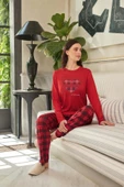 Aydoğan Kadın Ezgi Flexible Future is Love Kırmızı Pijama Takım 0626 thumbnail 1