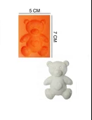 ŞEKER HAMUR KALIBI SİLİKON AYICIK KALPLİ 5*7 CM - 1