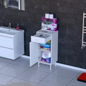 Modilayn EMİR 40x88x32,5 cm 1 Çekmece 1 Kapak 1 Raf 2 Bölme Çok Amaçlı Banyo & Mutfak Dolabı  - 1