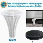 Mobilya Kanepe Koltuk Tv Ünitesi Baza Ayağı Orta Sehpası Konsol Ayak Ayakları 12 cm Beyaz thumbnail 3