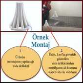 Mobilya Kanepe Koltuk Tv Ünitesi Baza Ayağı Orta Sehpası Konsol Ayak Ayakları 12 cm Beyaz thumbnail 4