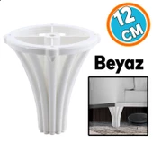 Mobilya Kanepe Koltuk Tv Ünitesi Baza Ayağı Orta Sehpası Konsol Ayak Ayakları 12 cm Beyaz thumbnail 1
