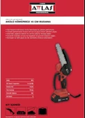 Attlas ATB 21 BT 20W 2Ah Akülü Kömürsüz Budama Testeresi Çift Akülü 15cm - 3