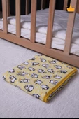 Babyhola 100x100cm %100 Pamuk Çift Kat Çok Amaçlı Örtü Battaniye Penguen Desen 13100 - 2