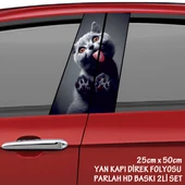 yavru kedicik oto sticker - yeni nesil hd baskı kalitesi araba kapı direkleri kaplama folyosu - tuning modifiye aksesuar - 1