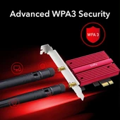 CUDY WE3000S AX5400 Wi-Fi 6E Bluetooth 5.3 PCI-E Kablosuz Ağ Adaptörü - 7