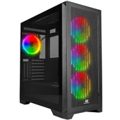 POWERBOOST VK-G4306S 4-ARGB FANLI GAMING MID-TOWER PC KASASI 360MM SIVI SOĞUTUCU DESTEĞİ - 1