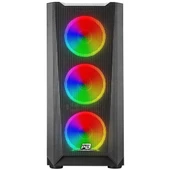 POWERBOOST VK-W001B 4-ARGB FANLI GAMING MID-TOWER PC KASASI  360MM SIVI SOĞUTMA DESTEĞİ thumbnail 2