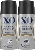 XO Deodorant 150ML Men-Erkek Clear & Protect (2 Li Set) - 1