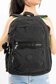 Unisex Sırt Çantası Hafif Yağmur Geçirmez Klinkır Kumaş Laptop Bölmeli Seyahat Çantası 43*30 Cm - 2